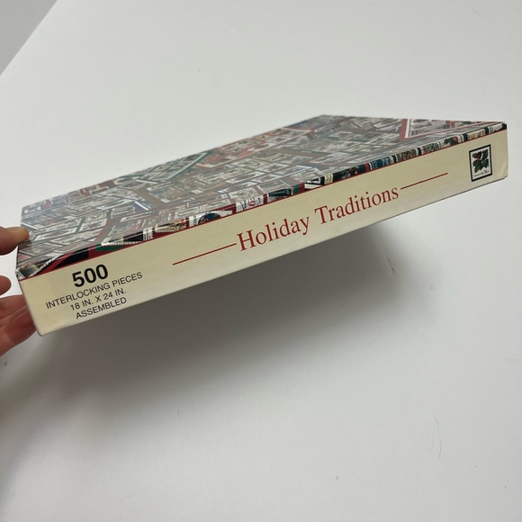 Hallmark ⚜️🧩⚜️ Stamps Jigsaw Puzzle 500 Pieces USPS Holiday Traditions 1997 - Picture 5 of 14